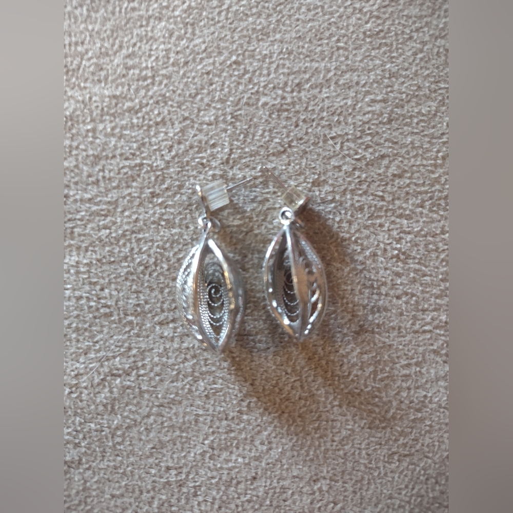 Silvertone Dangle Earrings